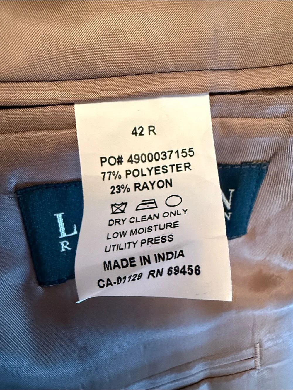 Lauren Ralph Lauren Taupe-Brown Sport Coat Blazer